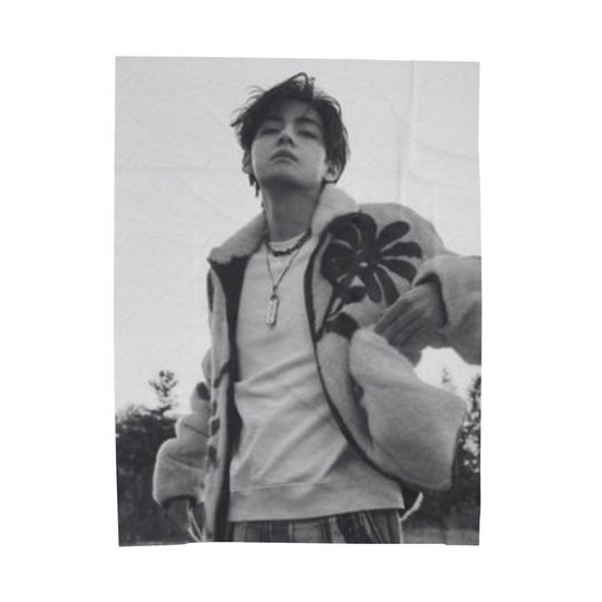 Discover V Taehyung, Kpop BTS Army Cozy Throw Blanket, Gift For KPOP Music Fan