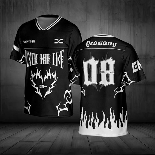 Discover Enhypen Walk The Line Football Jersey, Enhypen World Tour 2025 Football Jersey