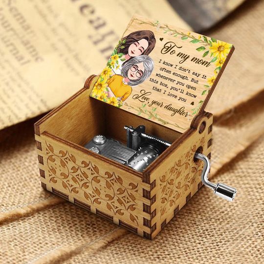 Discover Whenever You Open - Personalized Mother's Day Mother Hand Crank Music Box