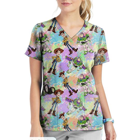 Discover Disneyyy toy stories Print Dentistry pet doctor Scrubs T-Shirt