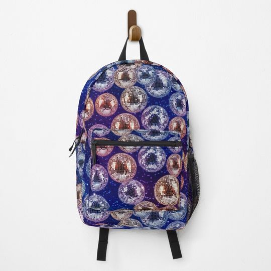Discover MirrorBall - Blue Background Backpack