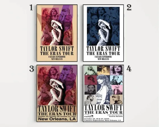 Discover Taylor The Erass Tourr On Oct 25-26-27 2024 New Orleans LA Unframe Poster
