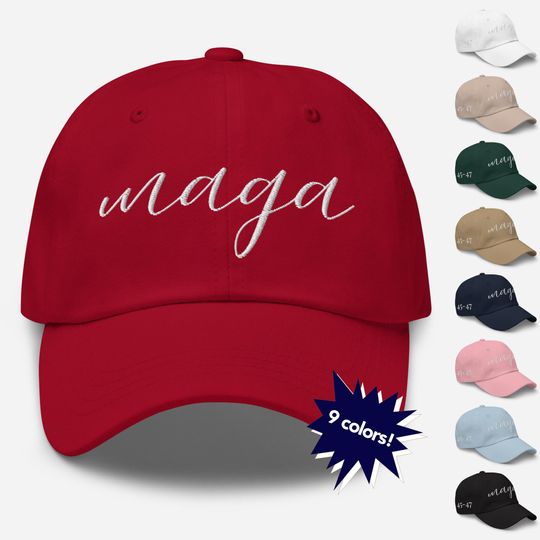 Discover Cute Political Maga Hat for Women, Ladies Script Maga Hat