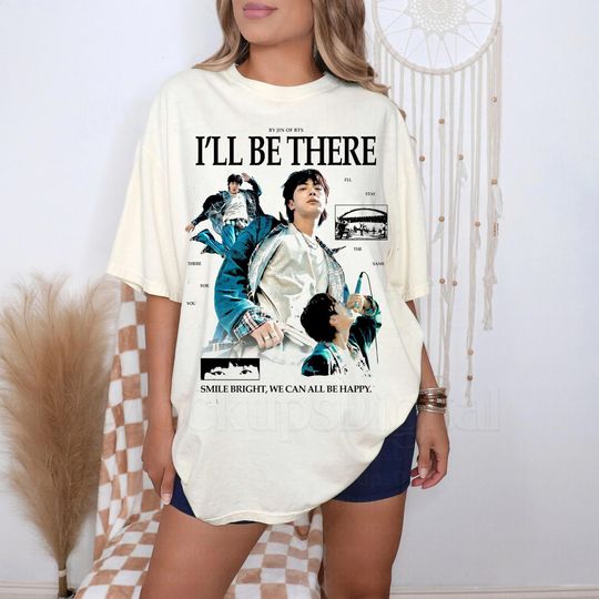Discover Run Jin Ep Tour Retro 2025 Tour Shirt, Jin Echo I'll be there Shirt