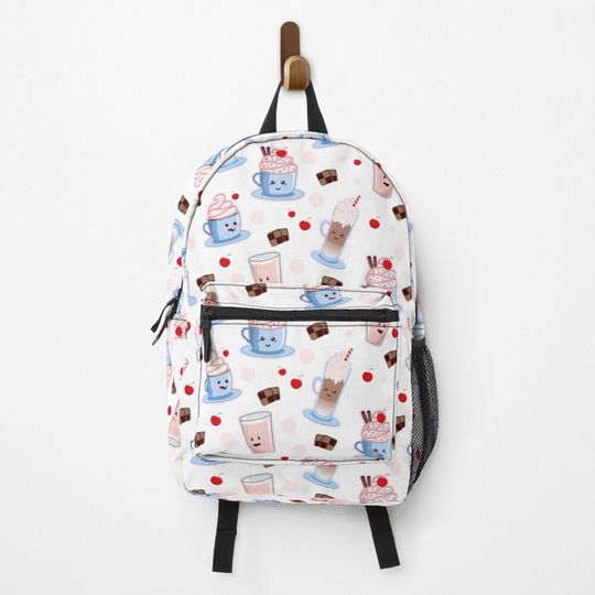 Discover Kawaii Style Coffee Pattern Backpack