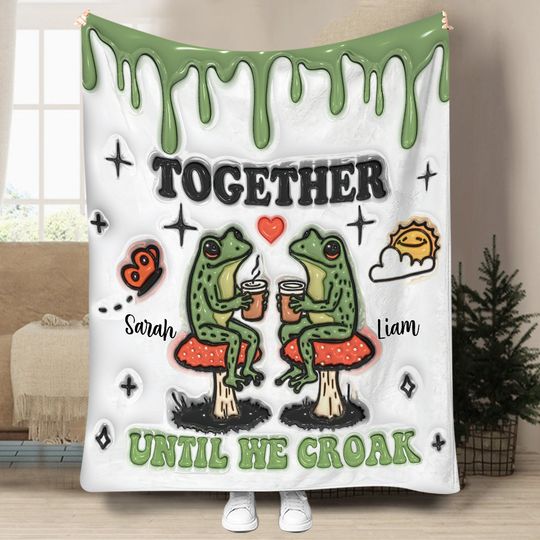 Discover Together Until We Croak - Personalized Frog Blanket