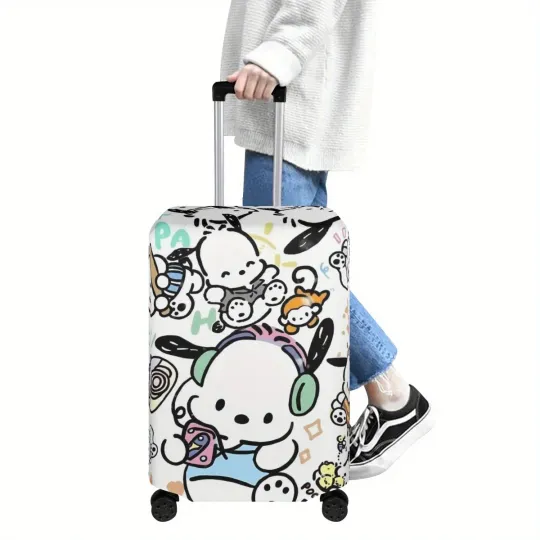 Discover Protective Luggage Cover for Sanrio Cute Cartoon Bocha and Pickup Trucks