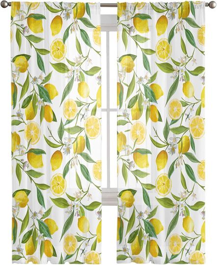 Discover Lemon Sheer Window Curtain