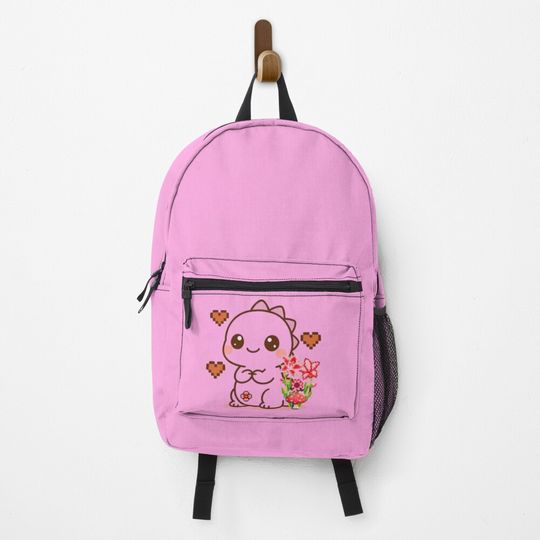 Discover Kawaii Pixel Dinosaur Pastel Backpack
