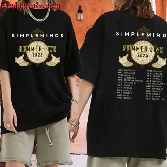 Discover Simple Minds Band Bring Alive & Kicking Tour 2025 Concert Fan Gifts T-Shirt