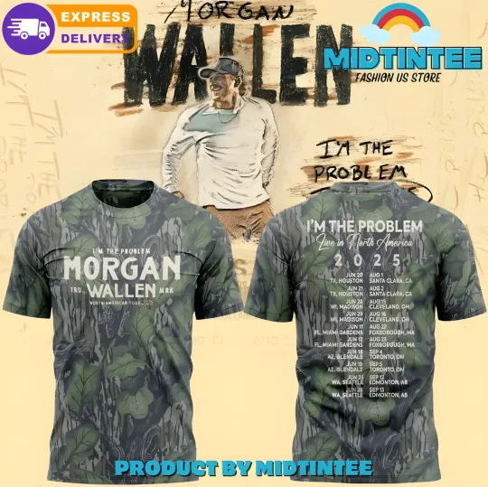 Discover Wallen Western X Houston Texan Tour 2025 Camo 3D T-Shirt