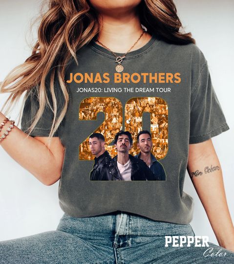 Discover Jonas Brothers Jonas 20: Living The Dream Tour 2025 Shirt, Jonas Brothers Shirt