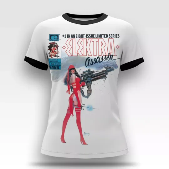 Discover Elektra: Assassin #1: Limited Edition Women’s T-Shirt Deadliest Antihero Comic
