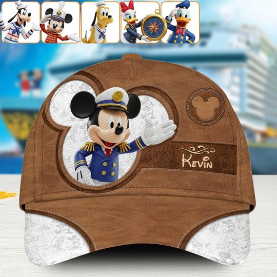 Discover Personalized Cute Mouse Leather Pattern Classic Cap, Lovely Mouse Hat for Cartoon Fan, Trip to Disneyyland Hat, Gift for Her