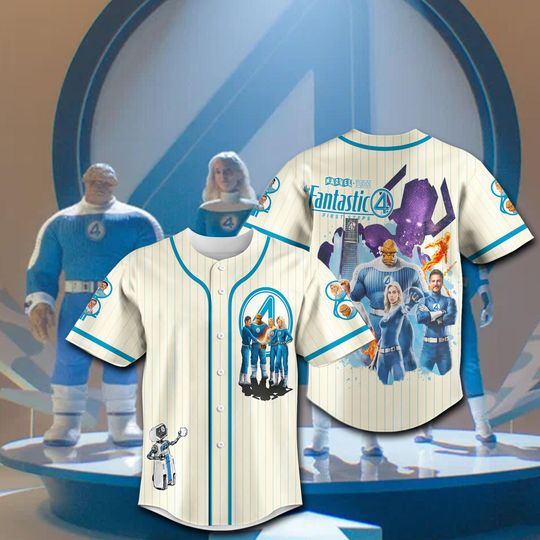 Discover The Fantastic Four First Steps Baseball Jersey, Superhero Studio Jersey