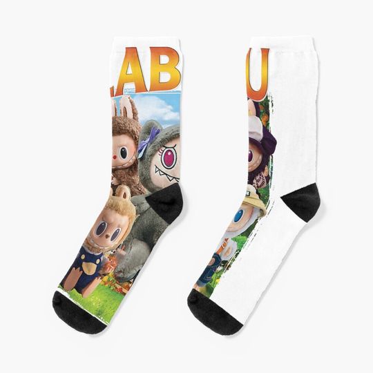Discover Meme Vintage Labubu The Monsters Funny Labubu Cute Socks