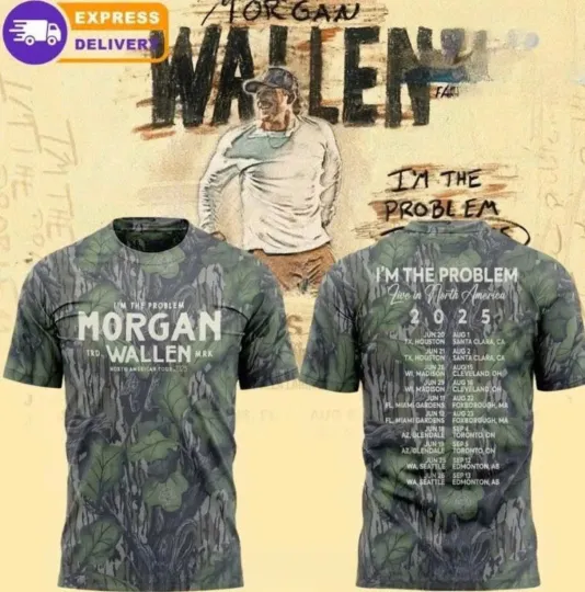 Discover NEW Wallen Western X Houston Texan Tour 2025 Camo 3D T-Shirt