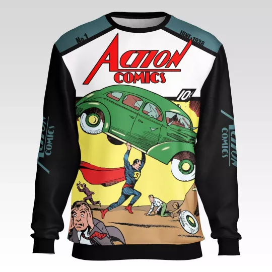 Discover Action Comics #1: Limited Edition Sweatshirt – First Appearance of Superman!