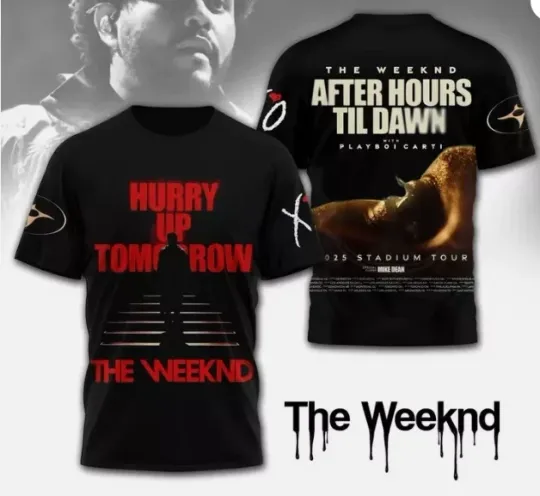 Discover Weeknds hurry up tomorrow Stadium Tour 3D Aop T Shirt