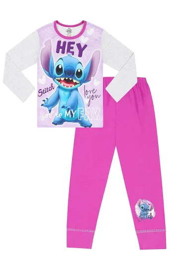 Discover Girls Disneyyy Lilo And Stitchh Hey, You're My Fav Long Pyjamas