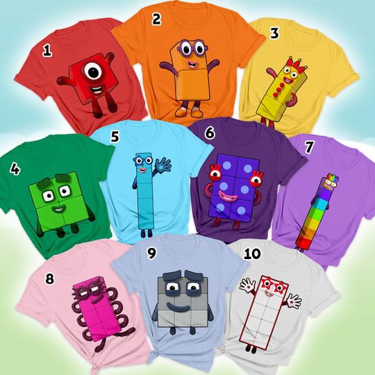 Discover Numberblocks Character Shirt, Numberblocks Costume Halloween Tee