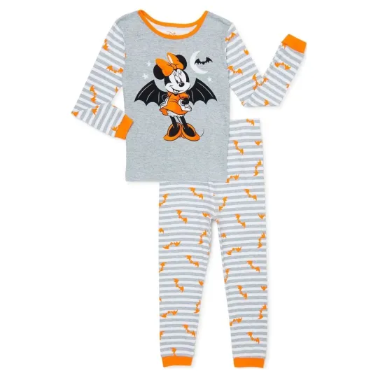 Discover Minniee Mouse Halloween Bat Costume Girl's Character Pajama Set