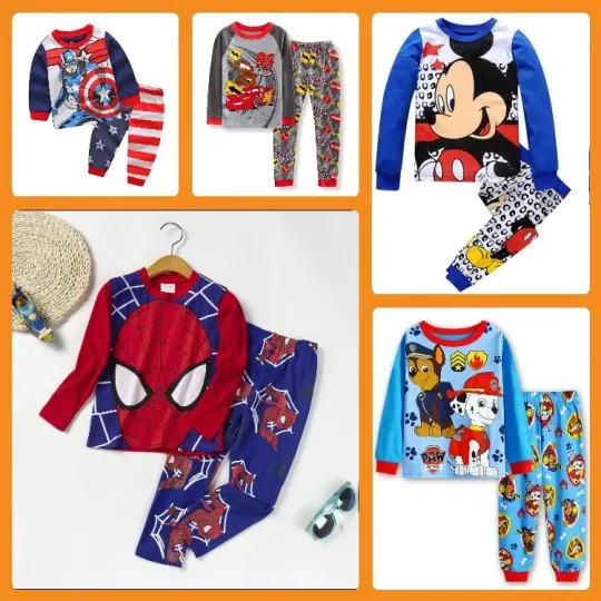 Discover Disneyyy Cartoon Boys Print Set Pajamas
