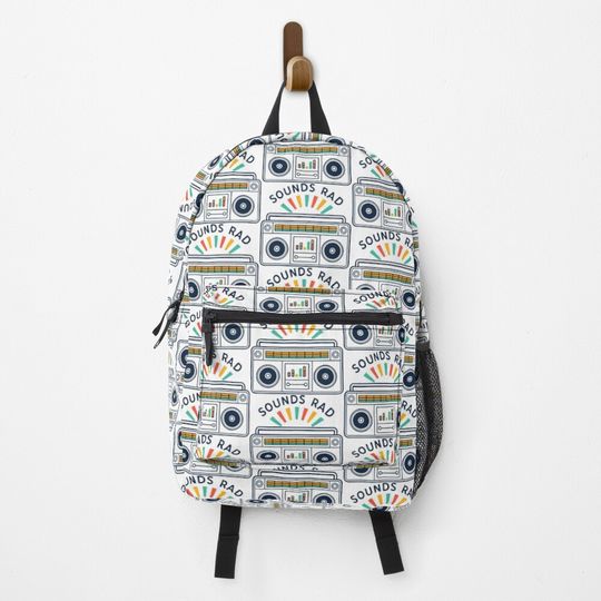 Discover Sounds Rad Retro Boombox Equalizer Backpack