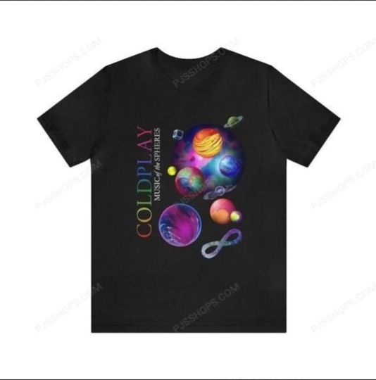 Discover Coldplay Tour T-Shirt 2025, Music Of The Spheres Concert Tee