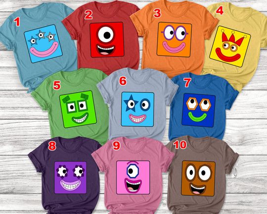 Discover Numberblocks Costume Shirt, Numberblocks Group Costume, Numberblocks Characters Shirt