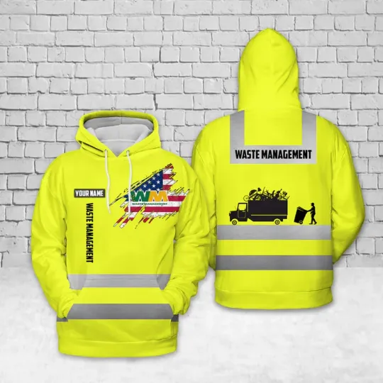 Discover Custom Name US Waste Management AOP Hoodie