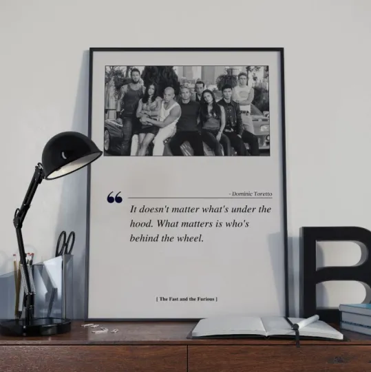 Discover The Fast and the Furious Movie Poster Print, Movie Quote - Unframed