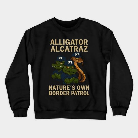 Discover Alligator-Alcatraz - Alligator Alcatraz Fl Retro - Crewneck Sweatshirt