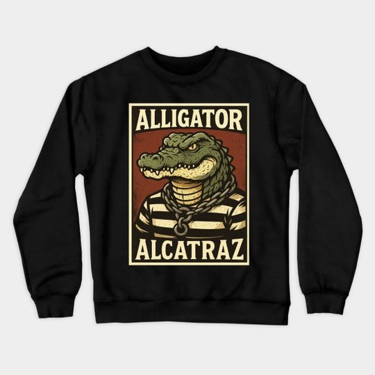 Discover Alligator Alcatraz retro - Alligator Alcatraz - Crewneck Sweatshirt