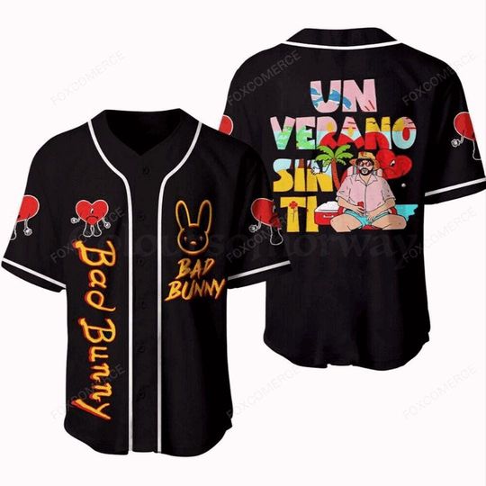 Discover Bad Bunny Baseball Jersey Shirt Rapper Shirt for Men Concert Outfit