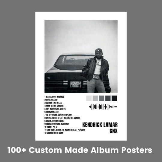 Discover GNX Kendrick Lamar A3 Digital Album Poster Art