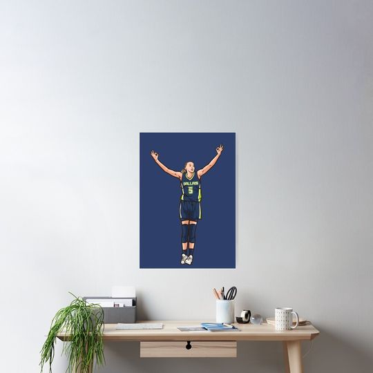Discover Paige Bueckers Celebration Cartoon Poster