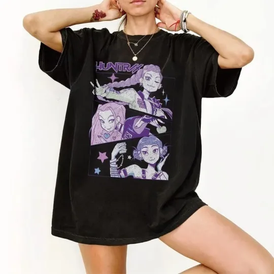 Discover Kpop Demon Hunters shirt - Huntrix tee , Kpop idol group shirt