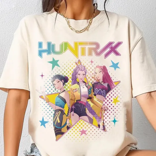 Discover Huntrix Girls Shirt, Kpop De.mon Hun.ters T-shirt, Vintage Huntrix Shirt,  Rumi