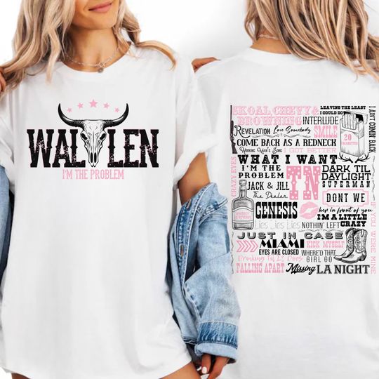 Discover Wallen Western I'm The Problem Album Tee, Wallen Western Shirt