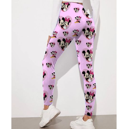 Discover Disneyyy Pants Mickeyy mouse Cartoon Print Leggings