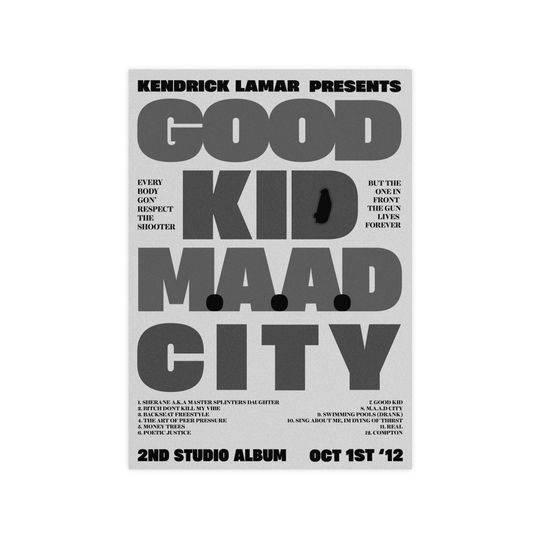 Discover Kendrick Lamar GoodKid MaadCity Poster, Music Lovers