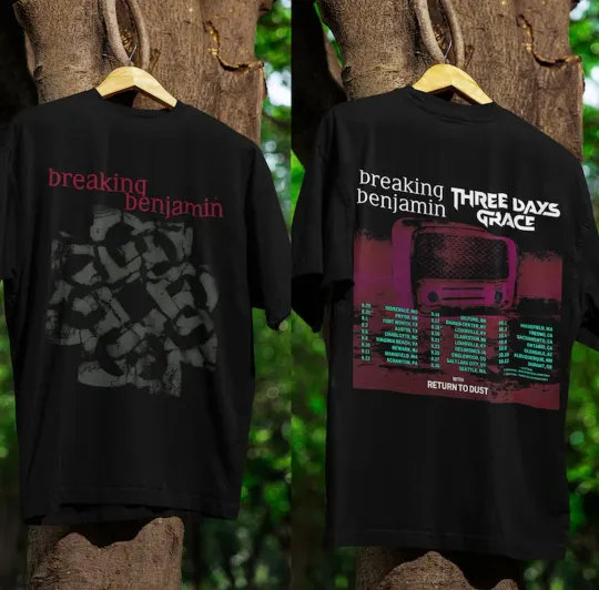 Discover BREAKING BENJAMIN Three Days Grace SUMMER 2025 Tour T Shirt
