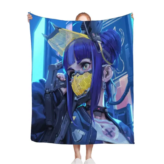 Discover Anime Cute Girl Cartoon Blanket Ultra Soft Throw Fleece Blanket Lightweight