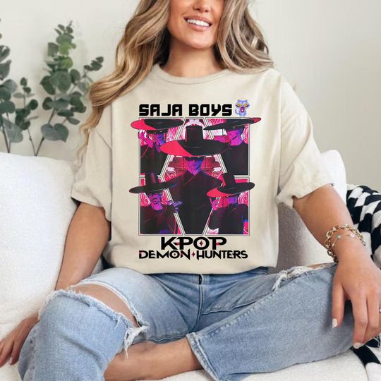 Discover Kpop Demon Hunter Saja boys tee, Jinu shirt , Huntrix tee, kpop idol, kpop anime