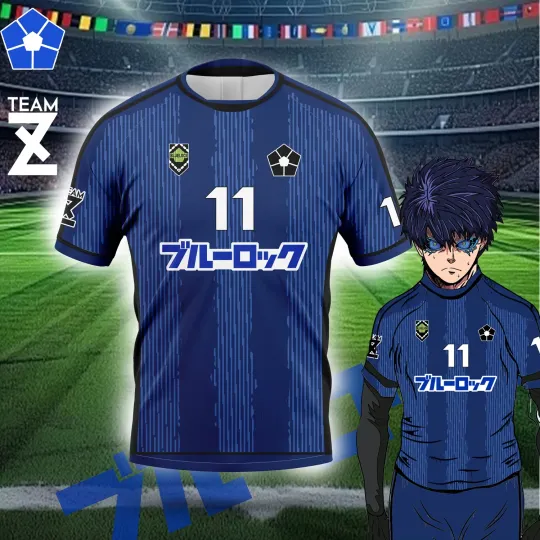 Discover 2025 Japanese Anime BLUE LOCK TEAM-Z ISAGI 3D T-shirt