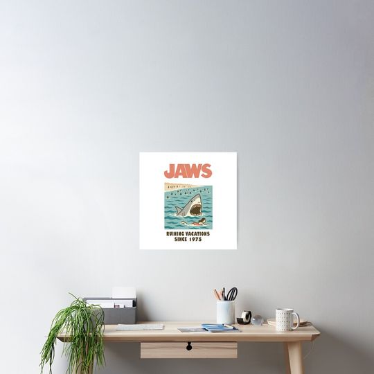 Discover Jaws Ruining Vacation Since 1975 Poster