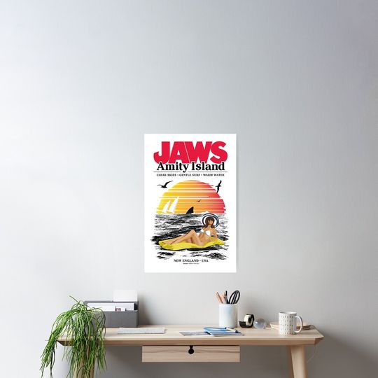 Discover Happy Jaws 50Th Anniversary To That Great White Shark Movie Poster