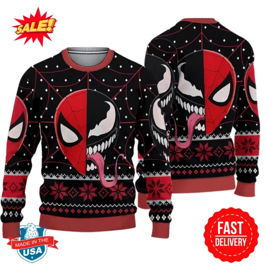 Discover Christmas Spidermaan Ugly Sweater