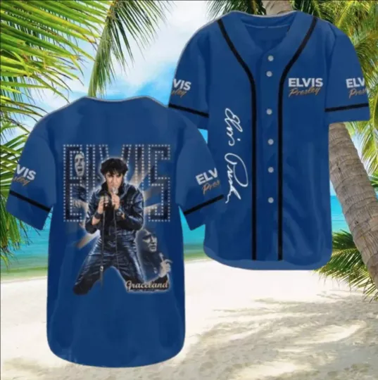 Discover Elvis Presley Jersey Baseball Shirt 3D Print Shirts Men Women